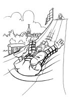 A coloring page of bassie and adriaan
